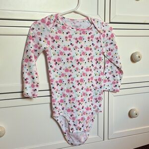 Floral Long Sleeve Baby Onesie